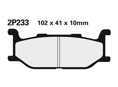 Plaquettes de frein Nissin 2P233NS Semi-M&eacute;tallique