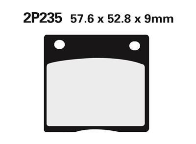 Plaquettes de frein Nissin 2P235NS Semi-M&eacute;tallique