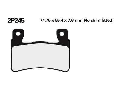 Plaquettes de frein Nissin 2P245NS Semi-M&eacute;tallique