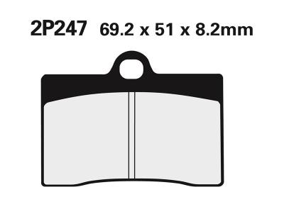Plaquettes de frein Nissin 2P247NS semi-m&eacute;tallique