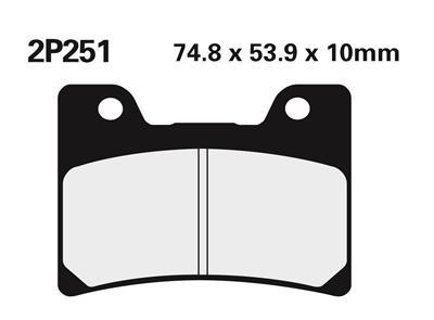 Plaquettes de frein Nissin 2P251NS Semi-M&eacute;tallique