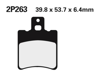 Plaquettes de frein Nissin 2P263SS Semi-M&eacute;tallique