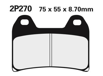 Plaquettes de frein Nissin 2P270NS semi-m&eacute;tallique