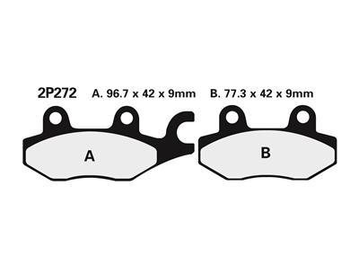 Plaquettes de frein Nissin 2P272NS Semi-M&eacute;tallique