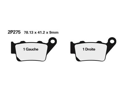 Plaquettes de frein Nissin 2P275ST MX m&eacute;tal fritt&eacute;