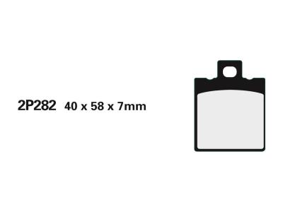Plaquettes de frein Nissin 2P282NS Semi-M&eacute;tallique
