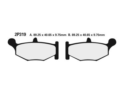 Plaquettes de frein Nissin 2P319NS Semi-M&eacute;tallique