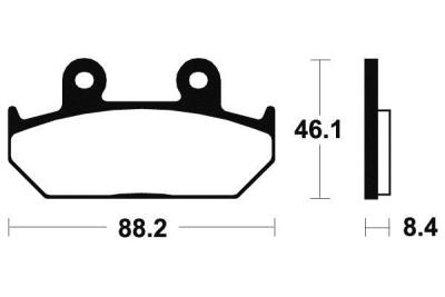 Plaquettes de frein Tecnium MA100 Organique
