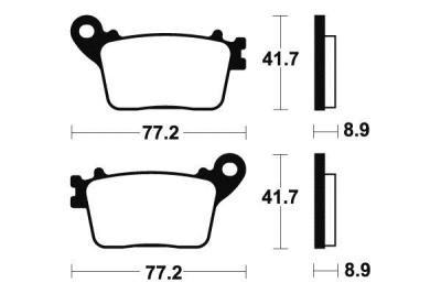 Plaquettes de frein Tecnium MR334 m&eacute;tal fritt&eacute;