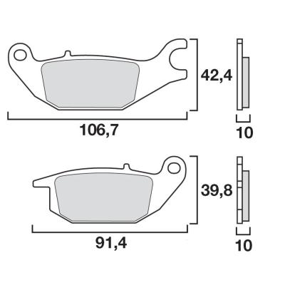 Plaquettes de freins Brembo Organique arri&egrave;re