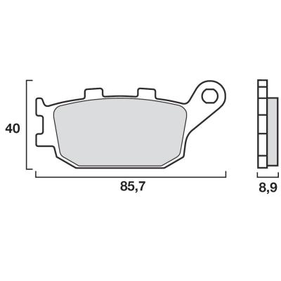 Plaquettes de freins Brembo Organique arri&egrave;re (Sp&eacute;cial ABS selon mod&egrave;le)