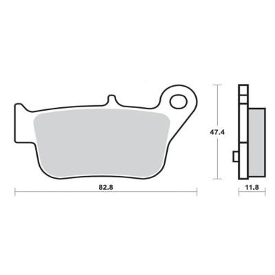 Plaquettes de freins Brembo Organique Arri&egrave;re
