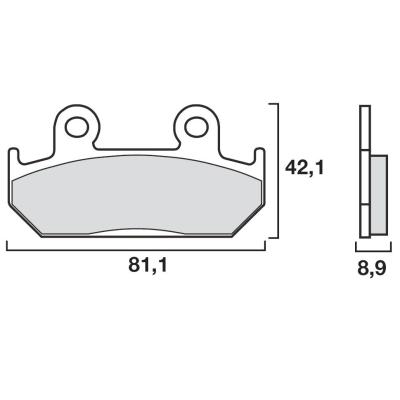 Plaquettes de freins Brembo Organique avant/arri&egrave;re (Sp&eacute;cial S selon mod&egrave;le)