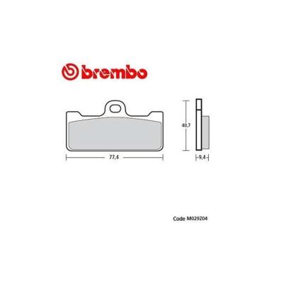 Plaquettes de freins Brembo Racing Z04 TYPE O M029 POUR ETRIER P4 32/36