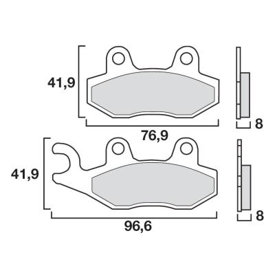 Plaquettes de freins Brembo Sinter m&eacute;tal fritt&eacute; avant