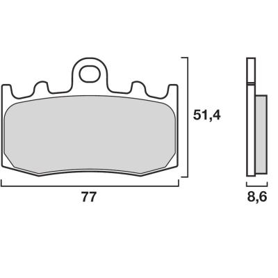 Plaquettes de freins Brembo Sinter M&eacute;tal Fritt&eacute; sport avant (Sp&eacute;cial ABS selon mod&egrave;le)