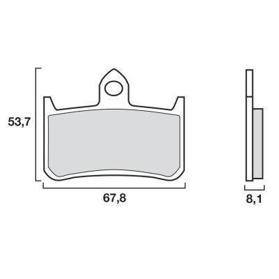 Plaquettes de freins Brembo mod&eacute;le LA Sinter M&eacute;tal Fritt&eacute; Avant