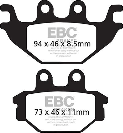 Plaquettes de freins EBC Carbone