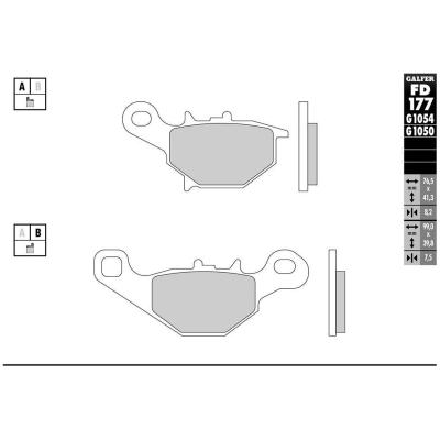 Plaquettes de freins Galfer Organique Semi Metal TT avant