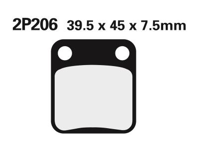 Plaquettes de freins Nissin Off-Road semi-m&eacute;tallique - 2P-206GS