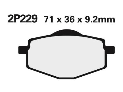 Plaquettes de freins Nissin Off-Road semi-m&eacute;tallique - 2P-229GS
