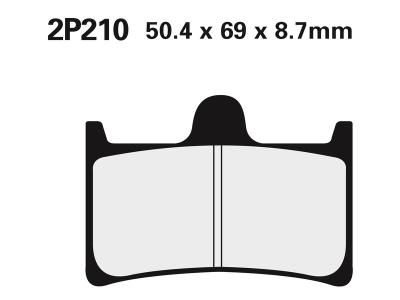 Plaquettes de freins Nissin route /Off-Road m&eacute;tal fritt&eacute; - 2P-210ST