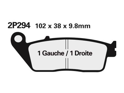 Plaquettes de freins Nissin route /Off-Road m&eacute;tal fritt&eacute; - 2P-281ST