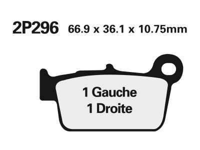 Plaquettes de freins Nissin route /Off-Road m&eacute;tal fritt&eacute; - 2P-296ST-MX
