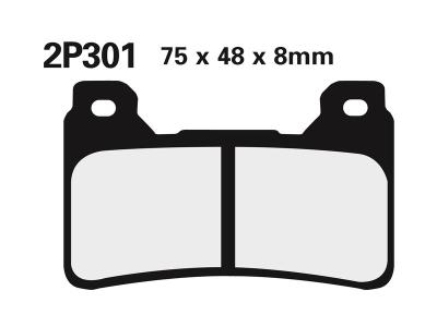 Plaquettes de freins Nissin route /Off-Road m&eacute;tal fritt&eacute; - 2P-301ST
