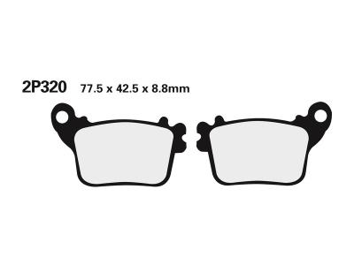 Plaquettes de freins Nissin route /Off-Road m&eacute;tal fritt&eacute; - 2P-320ST