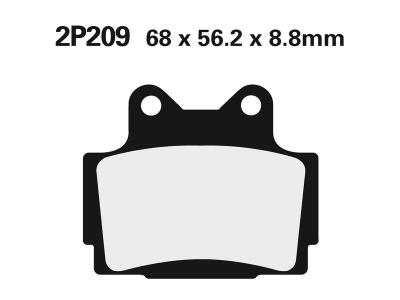 Plaquettes de freins Nissin route semi-m&eacute;tallique - 2P-209NS