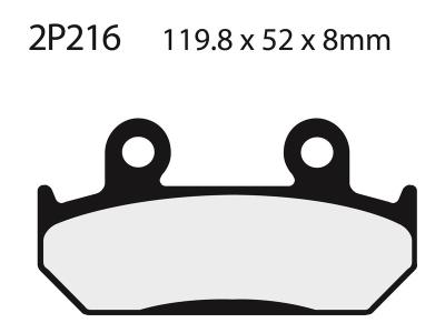 Plaquettes de freins Nissin route semi-m&eacute;tallique - 2P-216NS