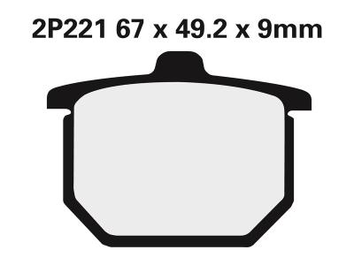 Plaquettes de freins Nissin route semi-m&eacute;tallique - 2P-221NS