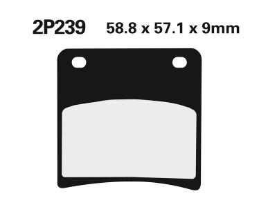Plaquettes de freins Nissin route semi-m&eacute;tallique - 2P-239NS