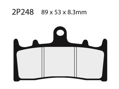 Plaquettes de freins Nissin route semi-m&eacute;tallique - 2P-248NS
