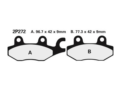 Plaquettes de freins Nissin route semi-m&eacute;tallique - 2P-272NS