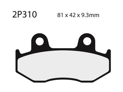 Plaquettes de freins Nissin route semi-m&eacute;tallique - 2P-310NS