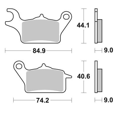 Plaquettes de freins SBS 223CT Organique Avant Droit