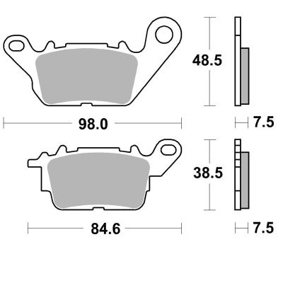 Plaquettes de freins SBS 226CT Organique avant