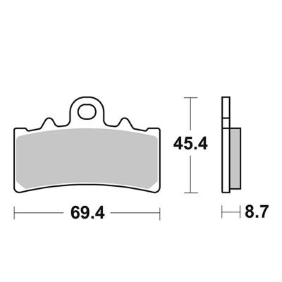Plaquettes de freins SBS 231MS Sinter M&eacute;tal Fritt&eacute; avant