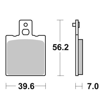 Plaquettes de freins SBS 519HF Organique avant/arri&egrave;re (selon mod&egrave;le)