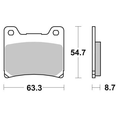 Plaquettes de freins SBS 555HS Sinter M&eacute;tal Fritt&eacute; avant