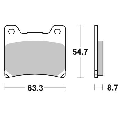 Plaquettes de freins SBS 555LS Sinter M&eacute;tal Fritt&eacute; arri&egrave;re