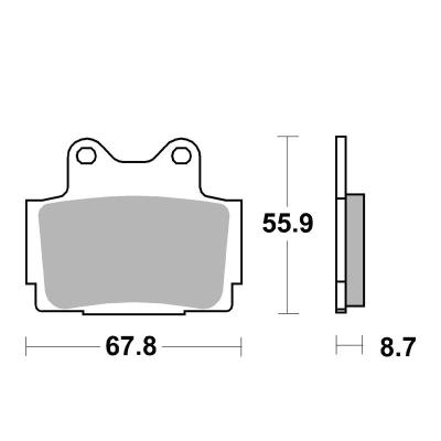 Plaquettes de freins SBS 570HS Sinter M&eacute;tal Fritt&eacute; avant