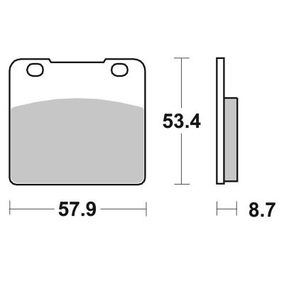 Plaquettes de freins SBS 577LS Sinter M&eacute;tal Fritt&eacute; arri&egrave;re