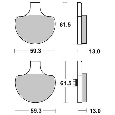 Plaquettes de freins SBS 579H.HS Sinter M&eacute;tal Fritt&eacute; Avant