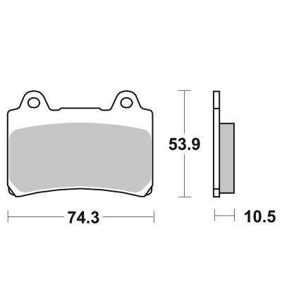 Plaquettes de freins SBS 590HS Sinter M&eacute;tal Fritt&eacute; avant