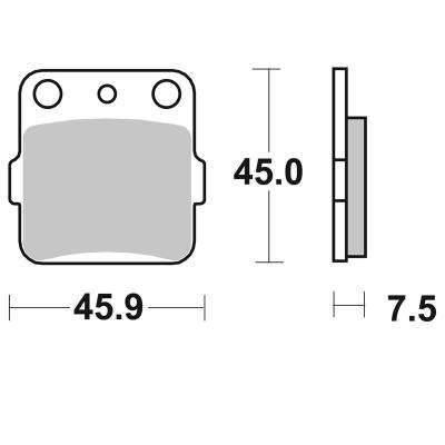 Plaquettes de freins SBS 592CS Sinter M&eacute;tal Fritt&eacute; avant/arri&egrave;re (selon mod&egrave;le)