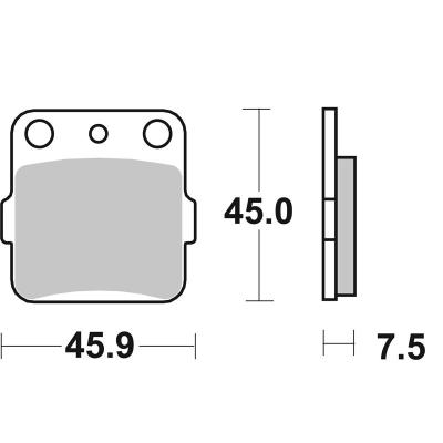 Plaquettes de freins SBS 592LS Sinter M&eacute;tal Fritt&eacute; avant/arri&egrave;re (selon mod&egrave;le)