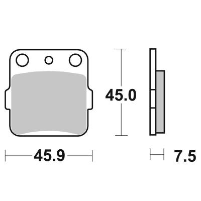 Plaquettes de freins SBS 592SI Sinter M&eacute;tal Fritt&eacute; Racing avant/arri&egrave;re (selon mod&egrave;le)